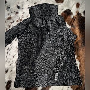 Cowl neck athletic sweatshirt